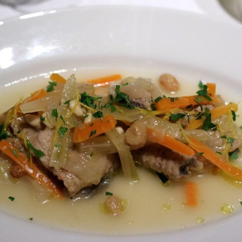 鰻と香味野菜の甘酸っぱいスカペーチェ(incanto)