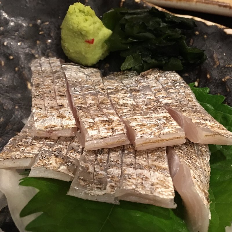 太刀魚あぶり造り(茄子美)