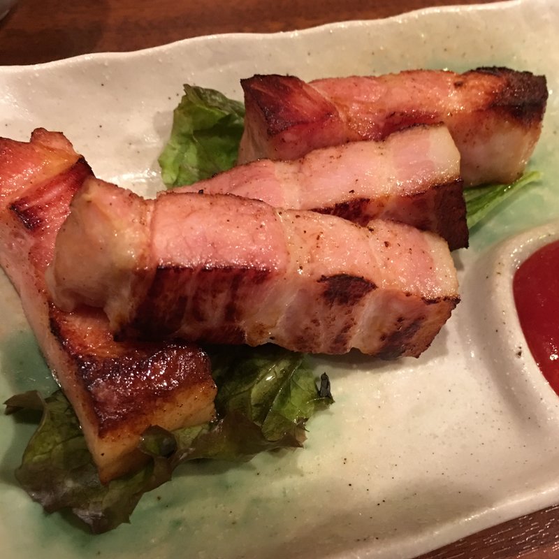 厚切り焼ベーコン(茄子美)