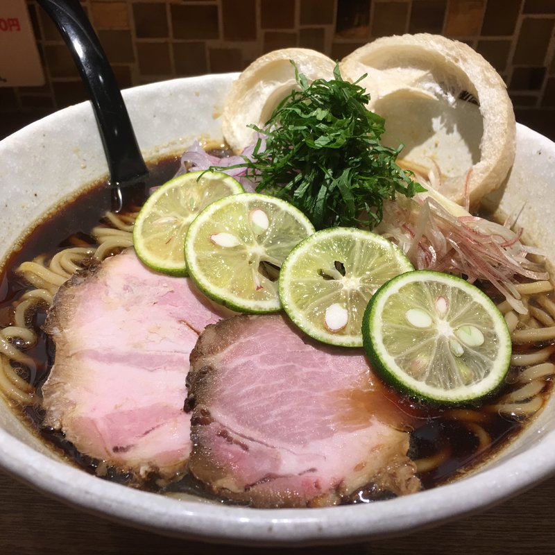 冷や煮干しブラック 鶏醤油ジュレ(和心 武庫之荘店 )