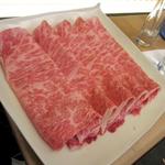 しゃぶしゃぶコースの牛肉(日本料理「水簾」)