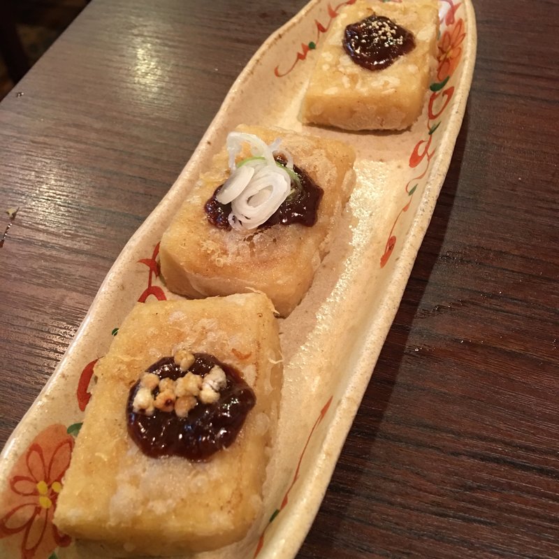 あげそば豆腐田楽(蕎麦見世のあみ)