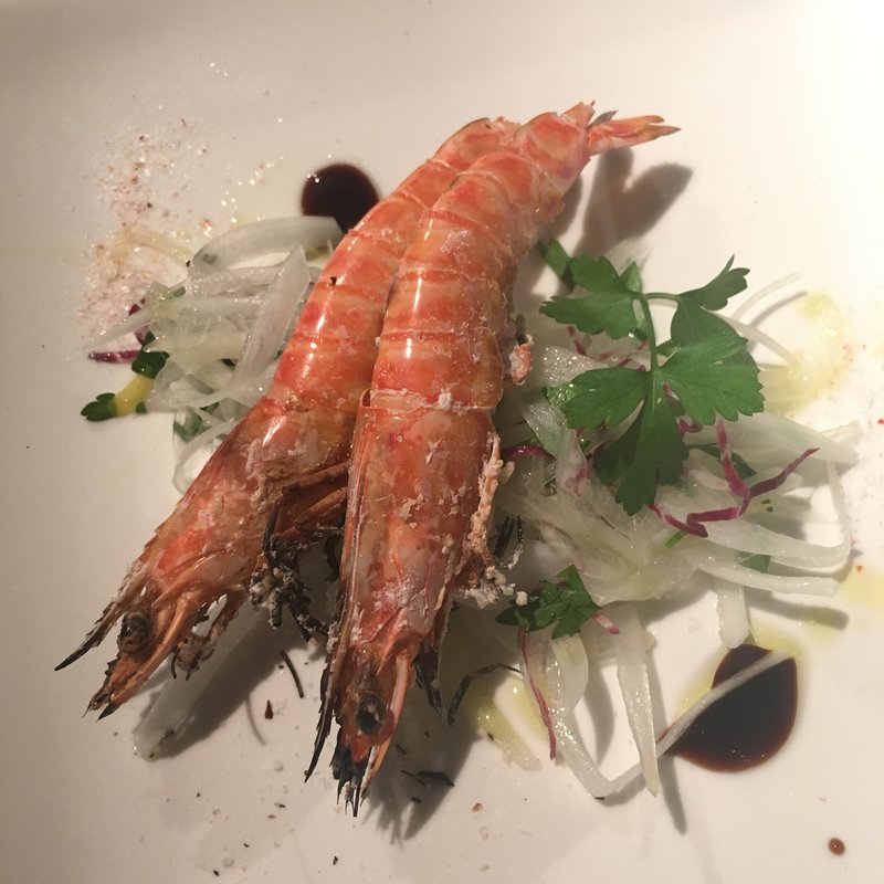 車海老の炭火焼 2尾(エビ殻荘 神楽坂店 )