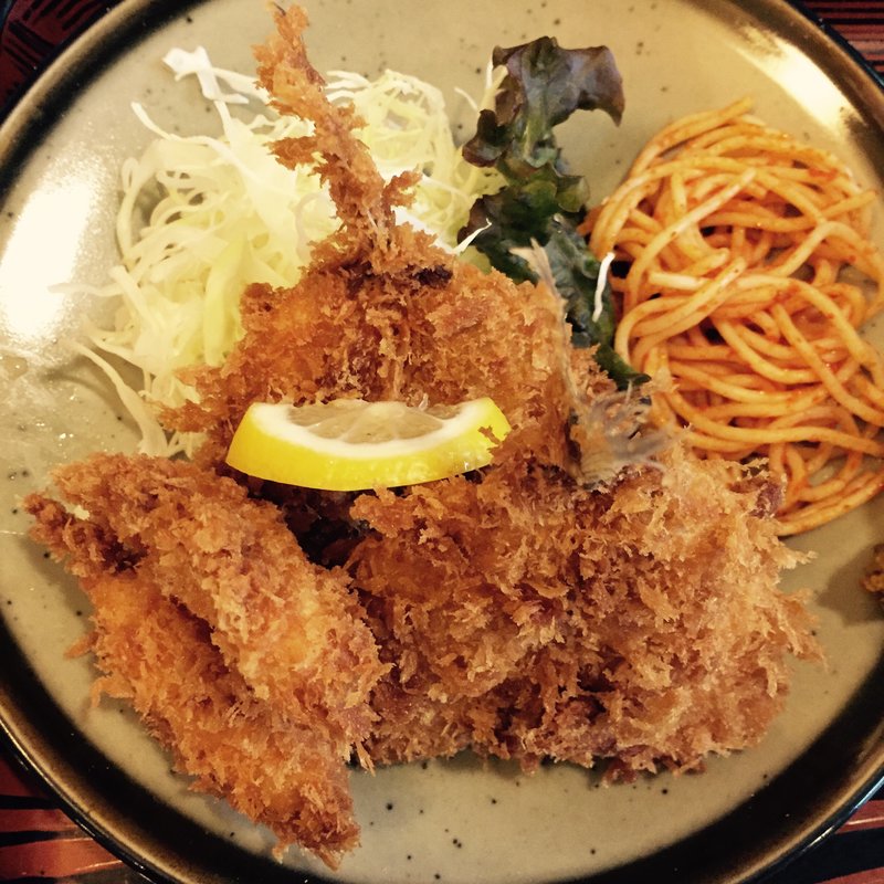 あじフライ定食(あたみ茶屋)