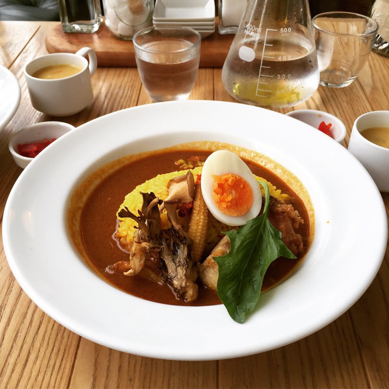 丹波肉鶏のカレー＆サフランバターライス(ONIJUS COFFEE VILLAGE)