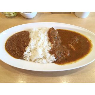 ダブルのせカレー(チキン&キーマ).(カレー スーパースター)