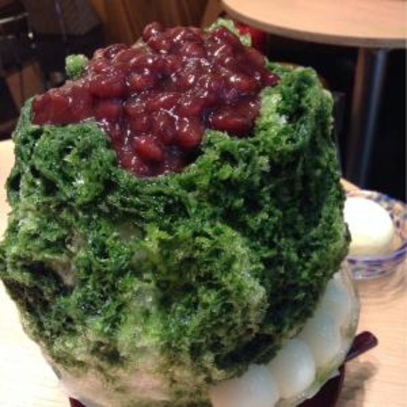 宇治抹茶あずき かき氷(よーじやカフェ 渋谷ヒカリエ ShinQs店)