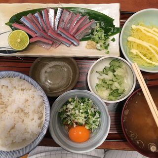 新サンマ 定食+納豆玉子(鮨 浜奈加 )