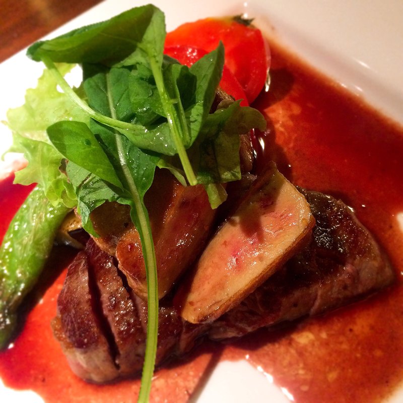 黒毛和牛とフォアグラステーキ(イチズ （REAL NETA DINING ICHIZ）)