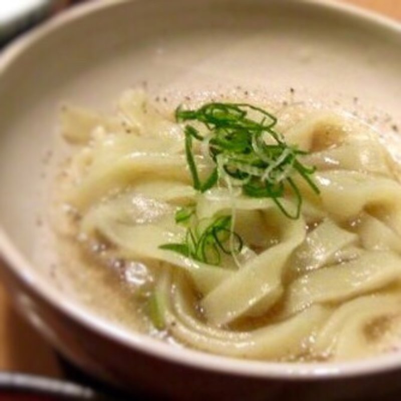 しゃぶしゃぶコースの〆きしめん(日本料理「水簾」)