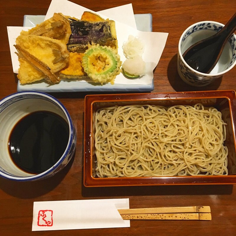 キスの天ぷらとお蕎麦のセット(馥や)