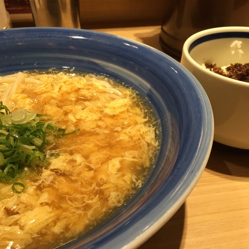 かき玉うどん ご飯付き(手延べうどん 水山 エキュート品川サウス店)