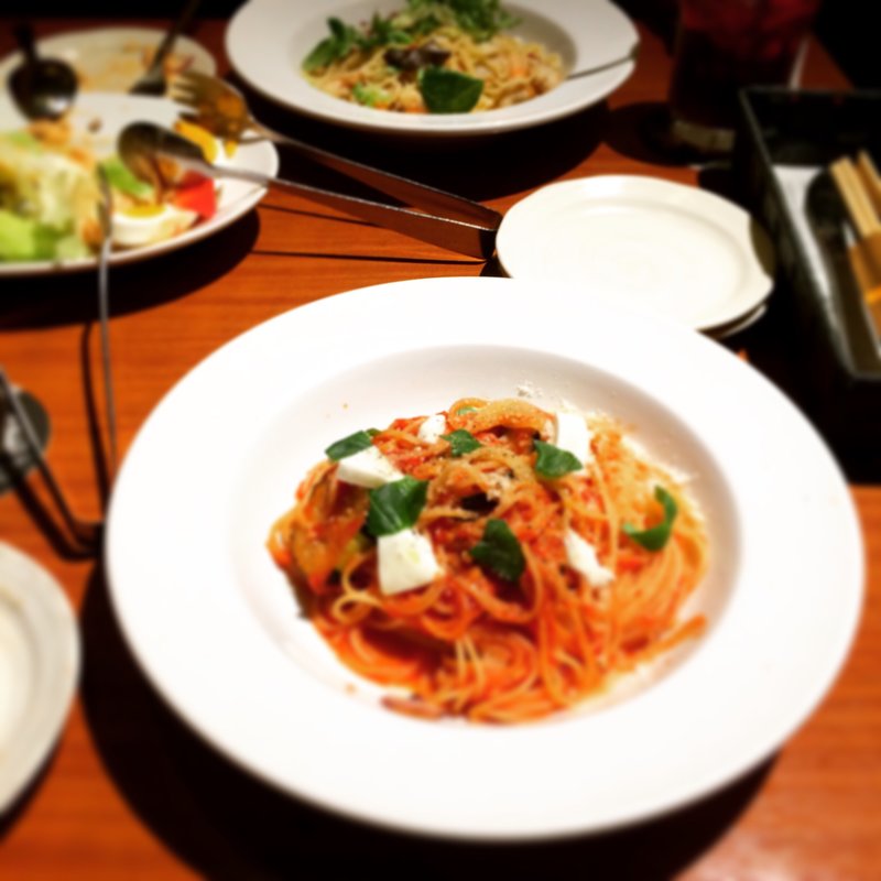 茄子とモッツァレラチーズのトマトソースパスタ(一瑳 アクアシティお台場店 （フーディアンバー・イッサ）)