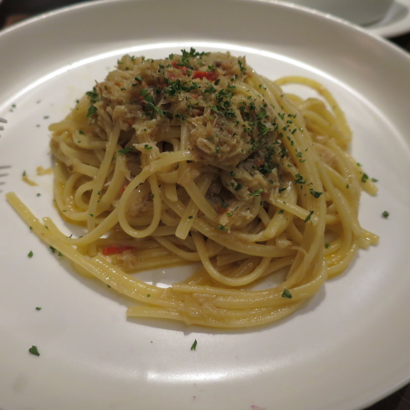 ずわい蟹と蟹味噌のソースリングイネ カラスミ添え(INTERSECT BY LEXUS TOKYO)