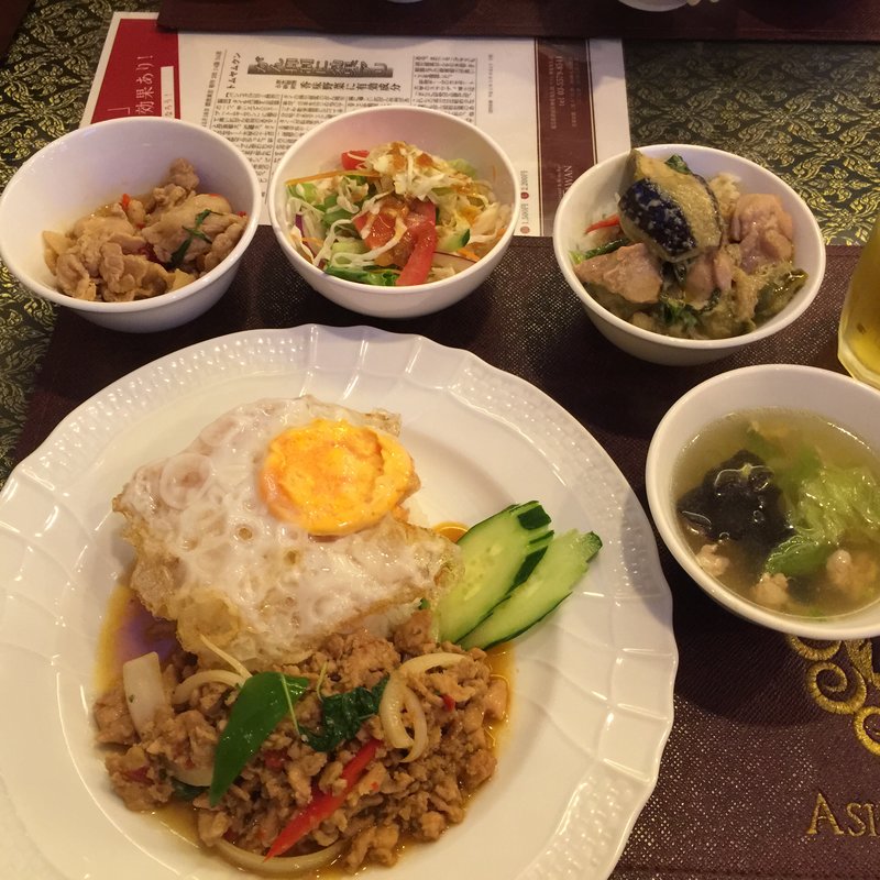 挽肉のバジル炒めご飯(アジアンタワン 神楽坂店 （ASIAN TAWAN）)