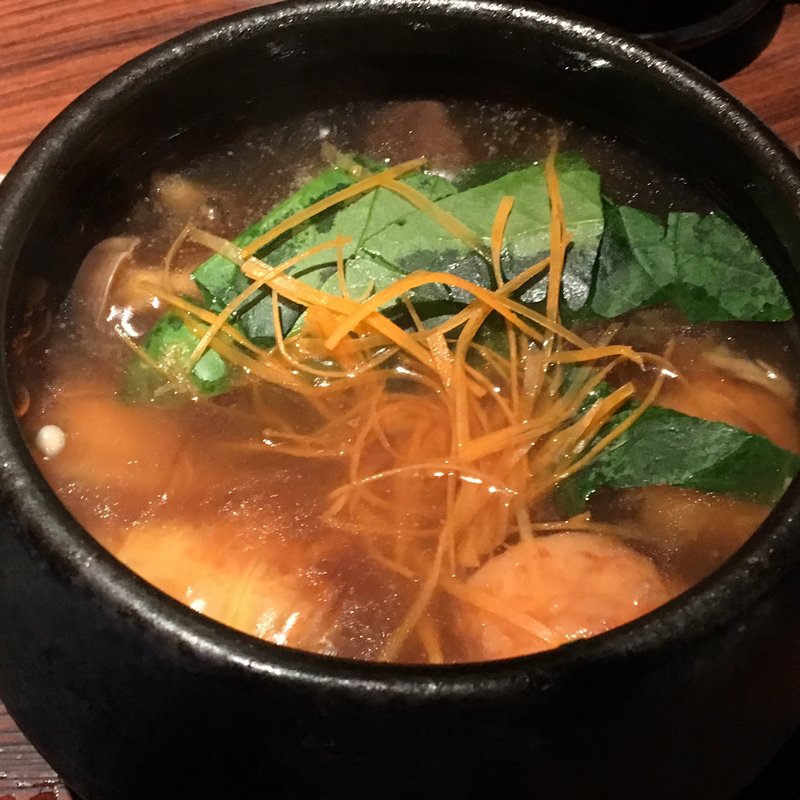 ・海老しんじょうと椎茸のフカヒレ餡かけ(銀座かみしろ)