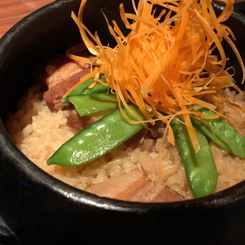 ・黒豚角煮の土鍋めし～和風出汁でお茶漬け風に～(銀座かみしろ)