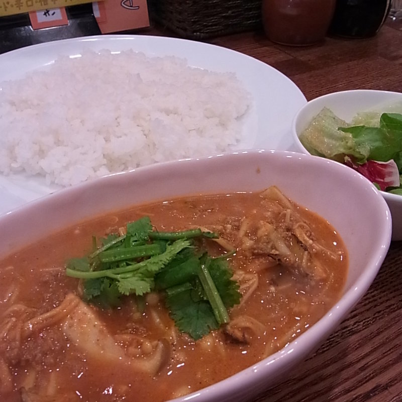 5種の森の木の子と合挽き肉の森盛カリー(アジア型 Yamitukiカリー 神保町店)