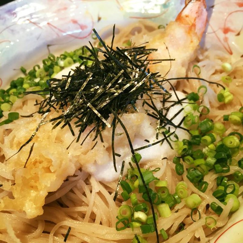 海老天とろろ蕎麦(手打蕎麦 加寿屋)