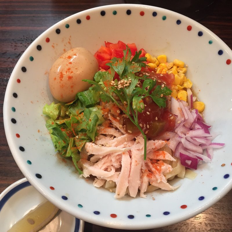 冷味噌カラフルまぜそば(夏麺第5弾)(らー麺 あけどや )