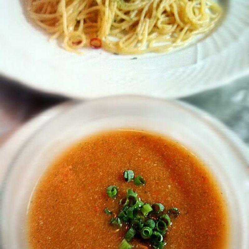 ガスパチョソースとペペロンチーノ(Mare@ 本店 （マレア）)