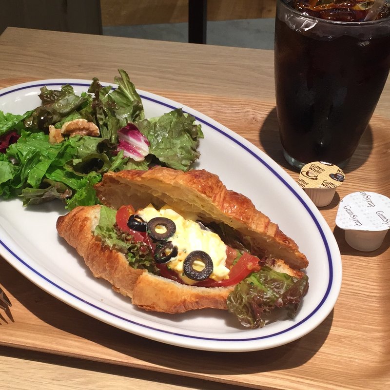 クロワッサンサンドプレート(エクセルシオール カフェ 京急ＥＸイン東銀座店 )