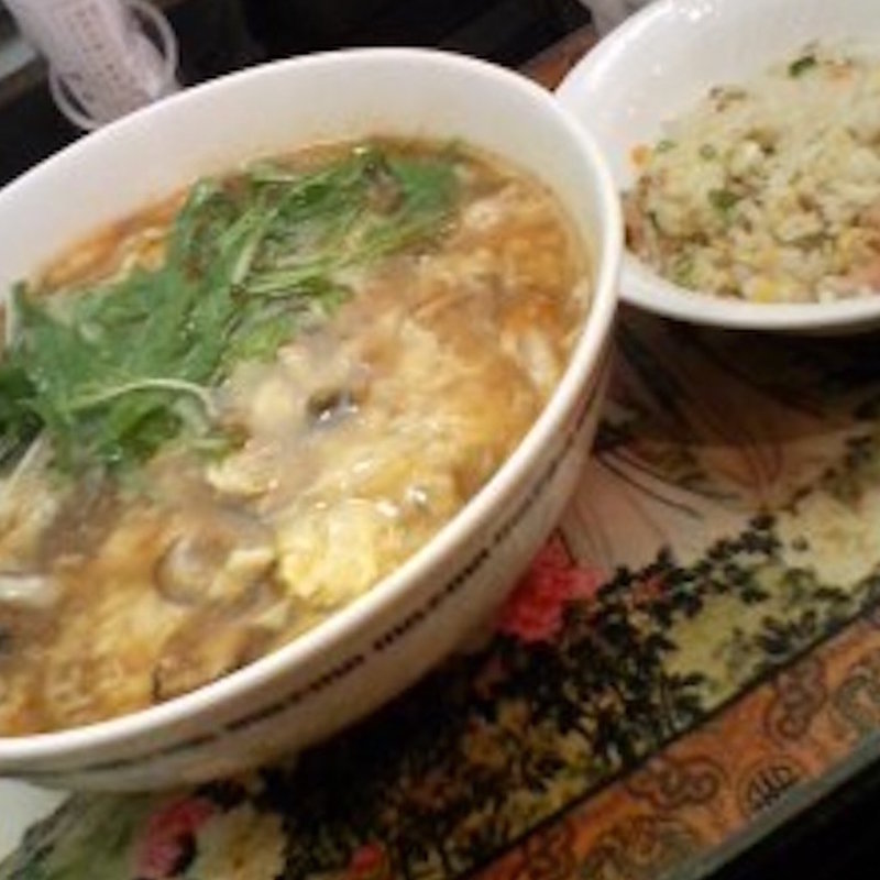 スーラータンメン　半チャーハンセット(宝来 （HORAI ホウライ）)