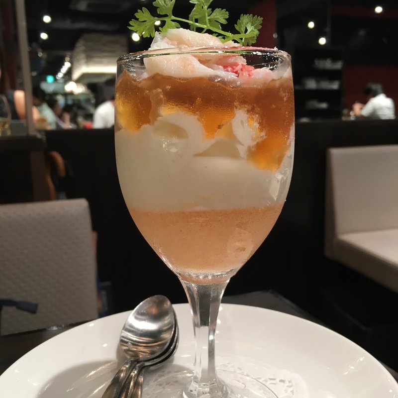 ズワイガニと赤ピーマンのムースカクテル仕立て(俺のフレンチ・イタリアン OMORI （【旧店名】俺のフレンチ・イタリアン JAZZ OMORI）)