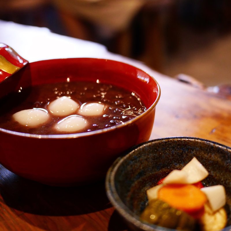 冷し白玉ぜんざい(和カフェ すぎのき)