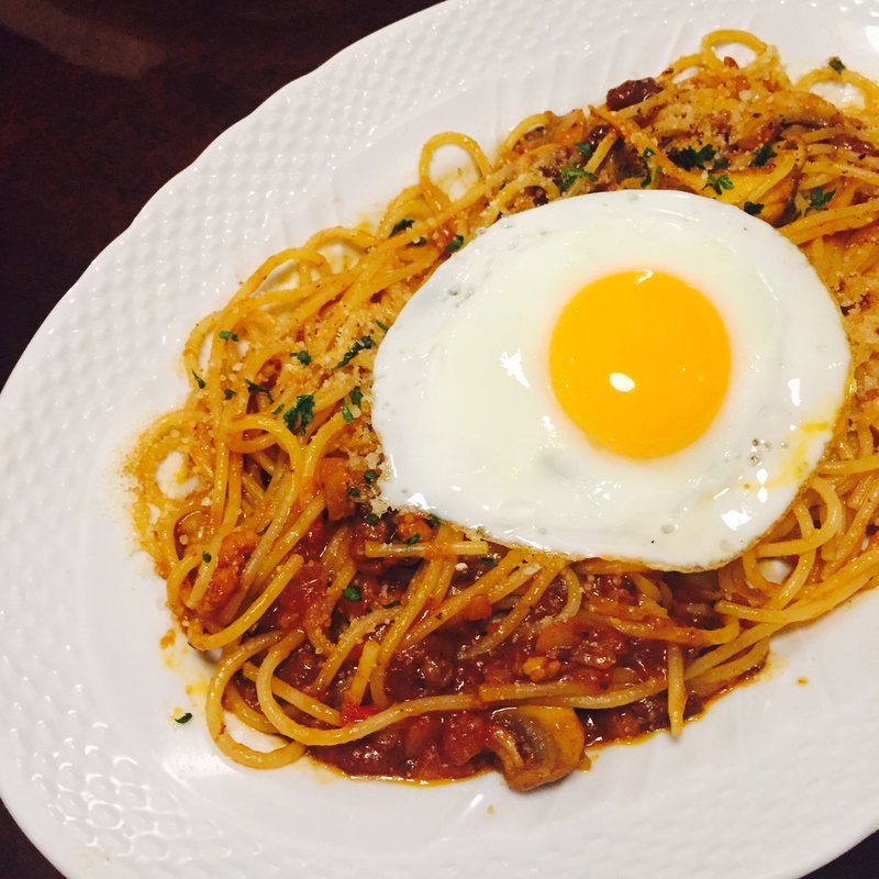 目玉焼きのせミートソース(星乃珈琲店 西新宿店)