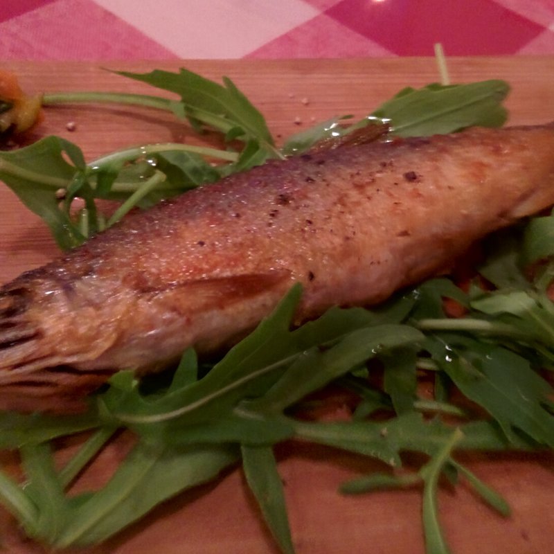 鮎のコンフィ(Trattoria Pizzeria cucina italiana urugus（ウルグス）)