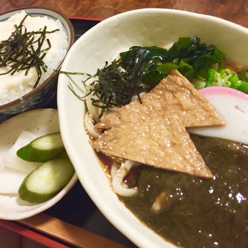 冷やし絹もずくうどんセット(どんた)