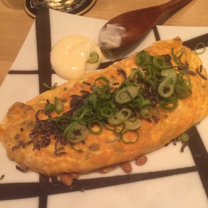 納豆オムレツ(洋食屋台風Bar剣や)