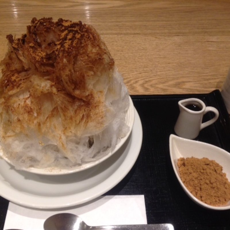 黒糖きなこ氷(京都 つる家 茶房)