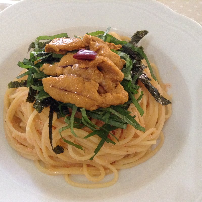 和風生うにとたらこのスパゲティー しそのり添え(シオサイ)