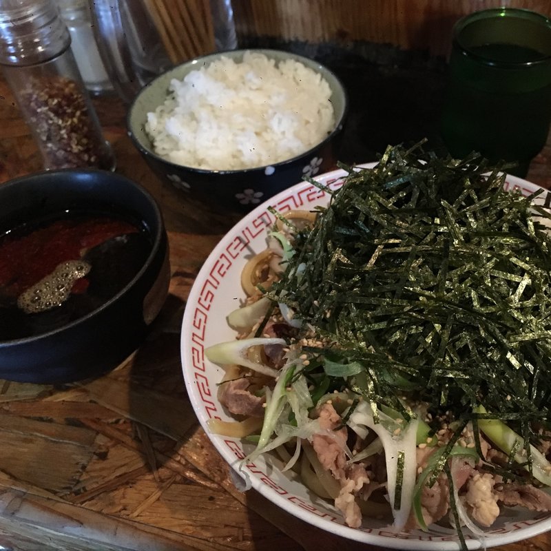 男の冷やし肉そば(男そば 連獅子 )