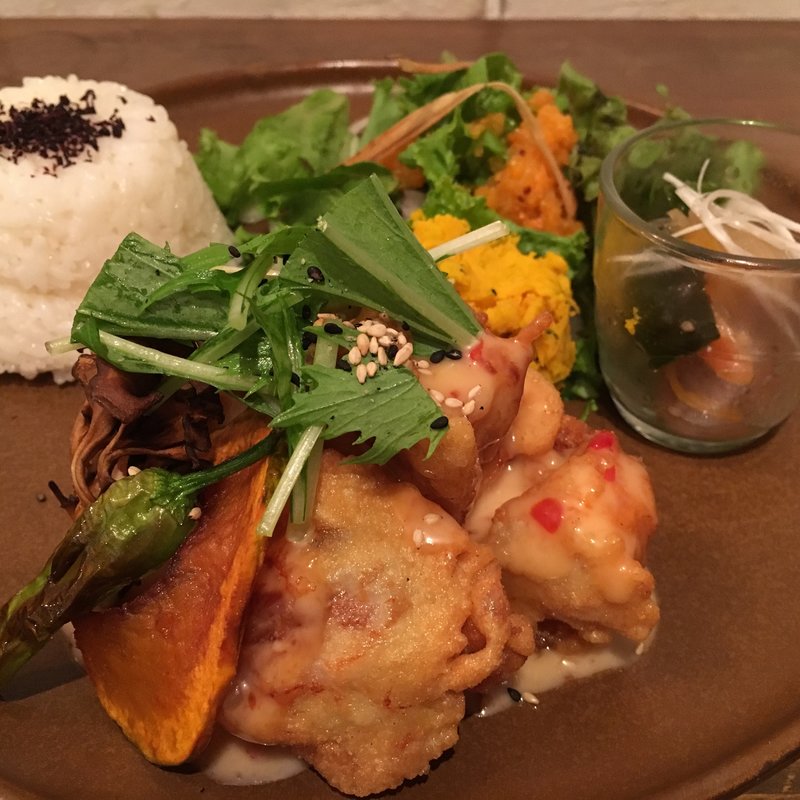 鶏の唐揚げスイートチリソースセット(小空カフェ artisan （【旧店名】小空荘）)