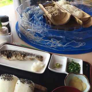 そうめん流しA定食(森の駅 たるみず )