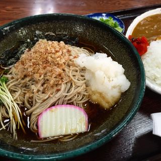 おろし蕎麦とミニカレー(志ほ川北支店)