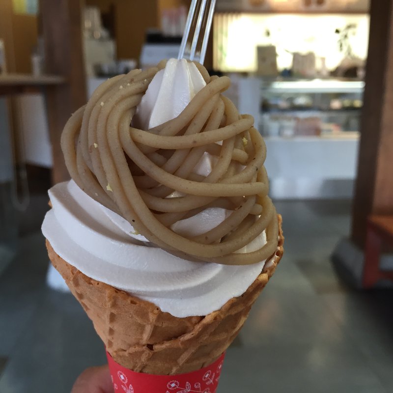 栗あんソフトクリーム(カフェ 茶蔵 )