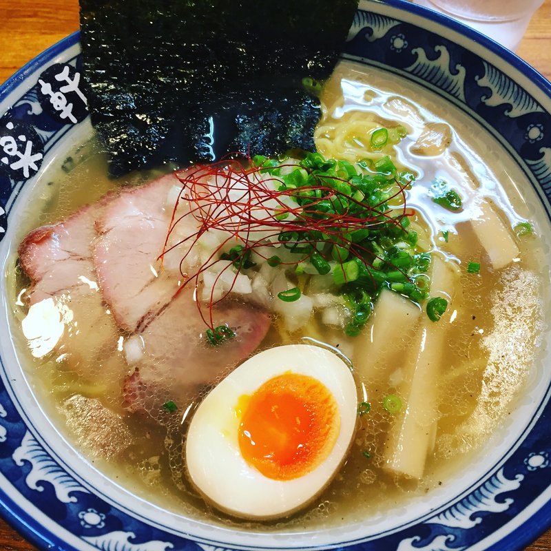 塩ラーメン(自家製麺 手もみラーメン 来楽軒 みよし店)