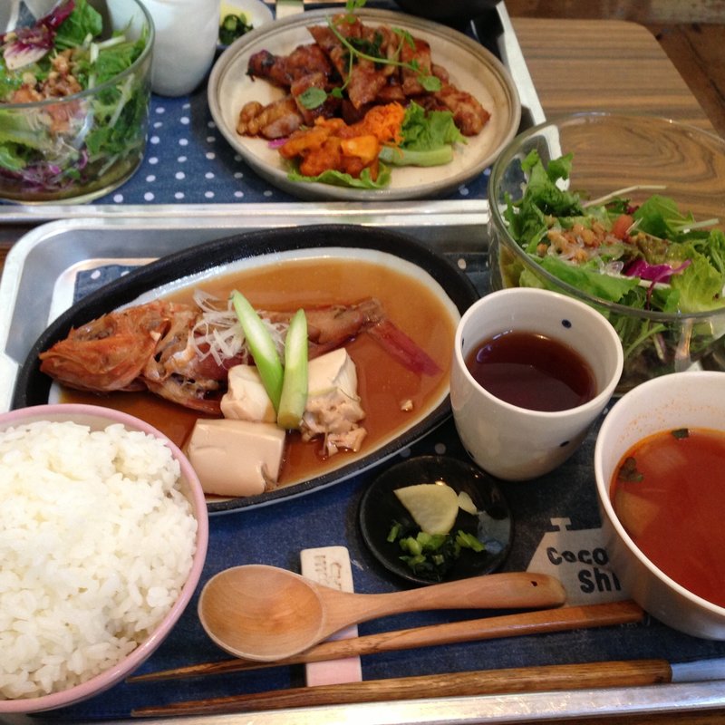 煮魚定食(Cocopelli Shrimp 海と畑の台所)
