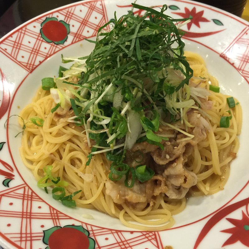 京のもち豚しゃぶしゃぶパスタ(京風スパゲティー 先斗入る)