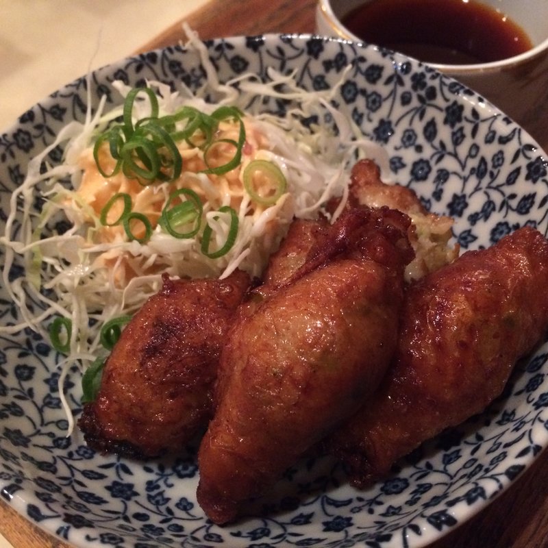 鶏皮揚餃子(博多屋台 九一 駒沢店)