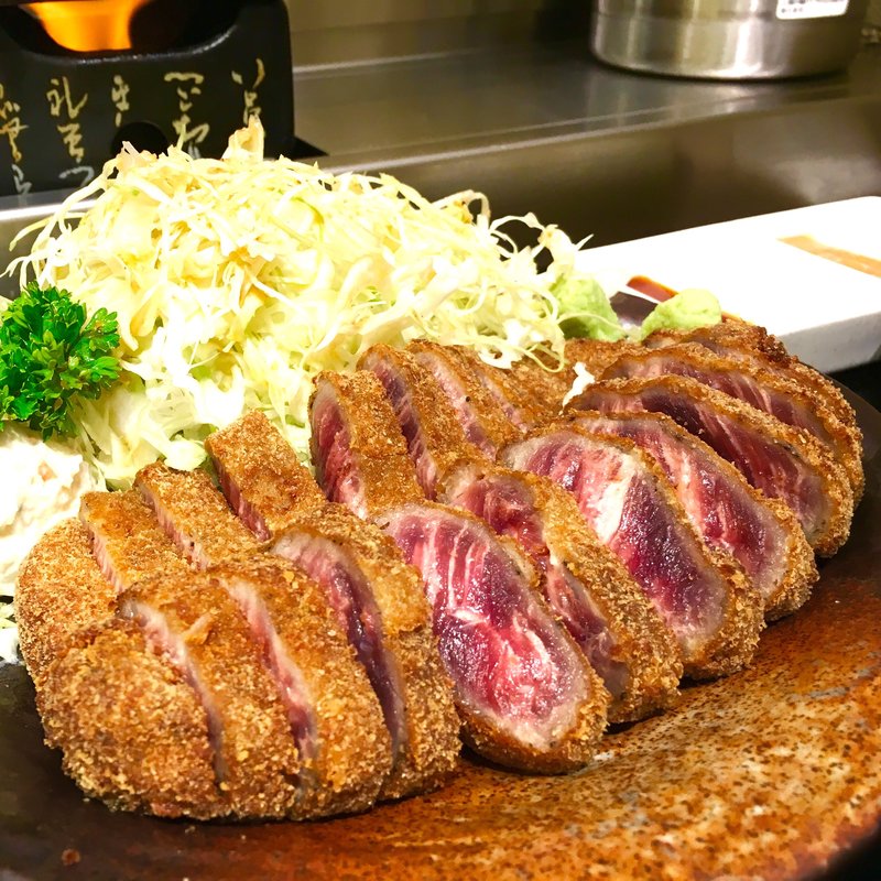 肉ダブル 牛カツ定食(日本橋 牛カツ もと村)