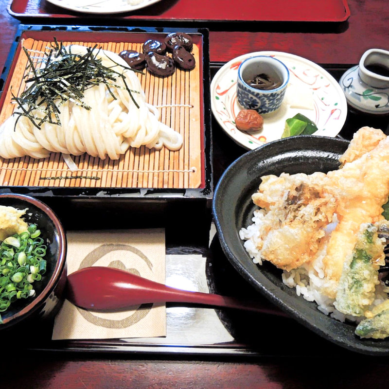 上天丼定食(うどん本陣 山田家 本店 （やまだや）)