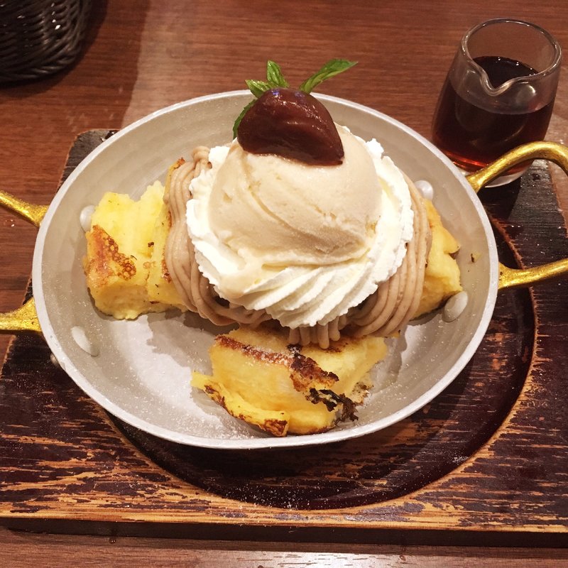 モンブランのフレンチトースト 〜マロングラッセアイス〜(星乃珈琲店 福岡早良店)