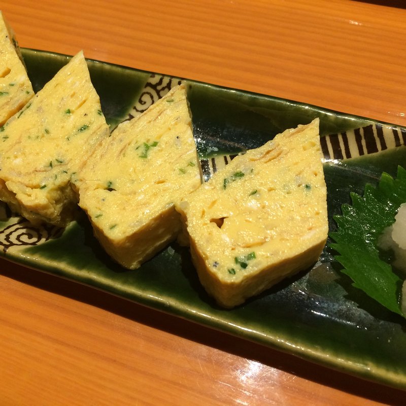 九条葱とじゃこの出汁巻きたまご(おねぎや 新宿本店)