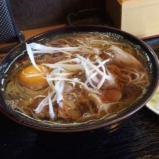 鴨南蛮そばにたまご(そば政（蕎麦政）)