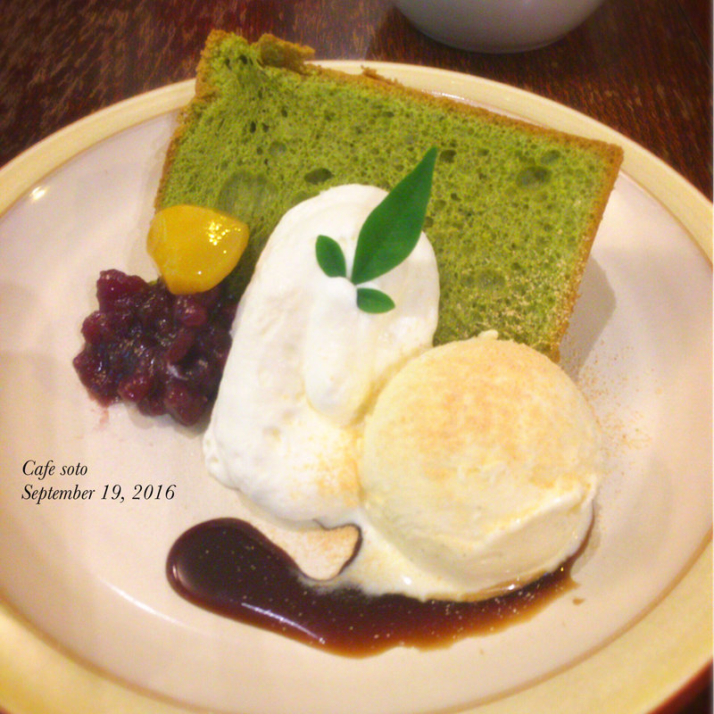 抹茶シフォンプレート(cafe soto （カフェ ソト【旧店名】Soto dining）)